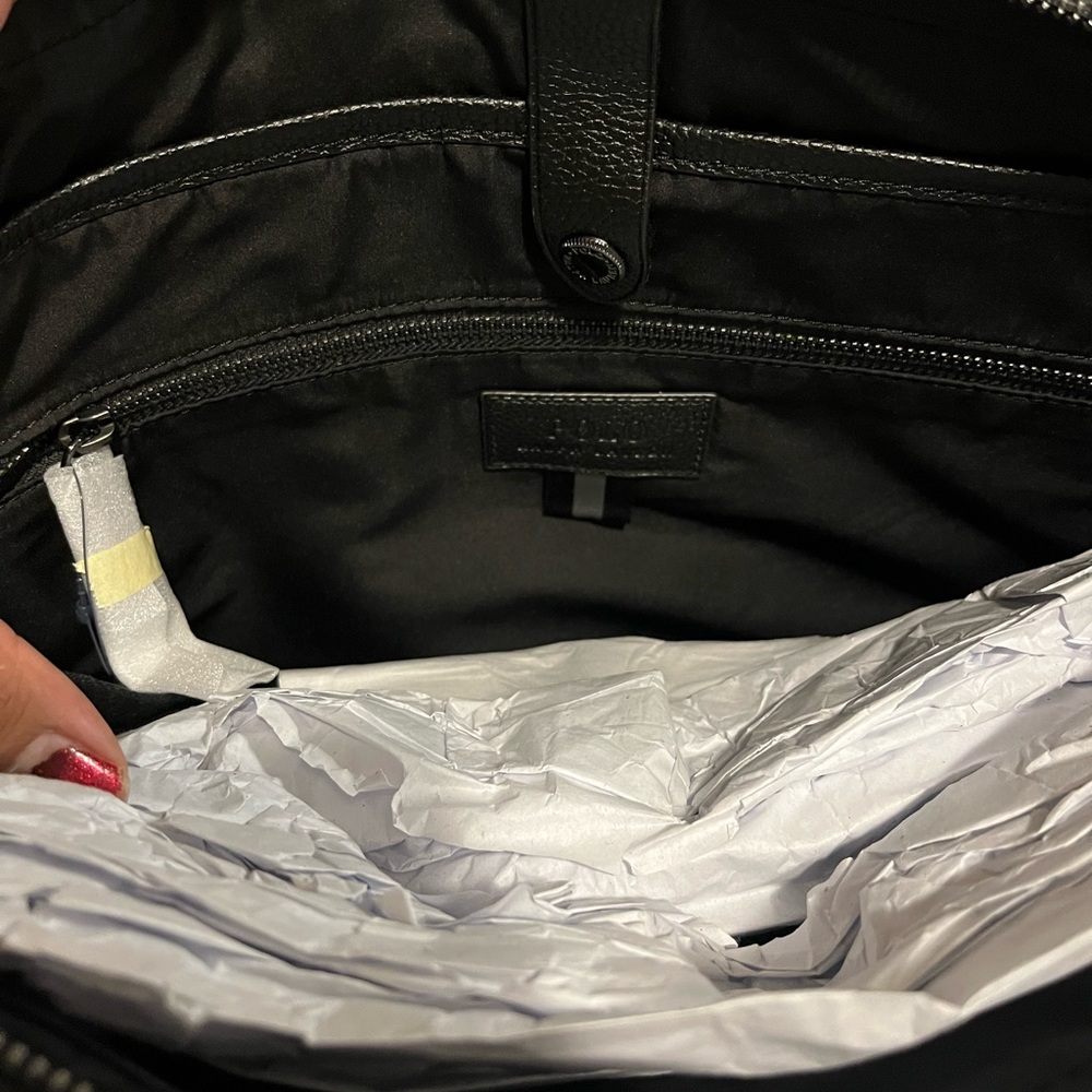 Black leather Polo bag with tags